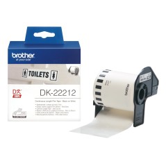 Brother DK22212 WHITE CONTINUOUS - Hvid kontinuerlig etiket